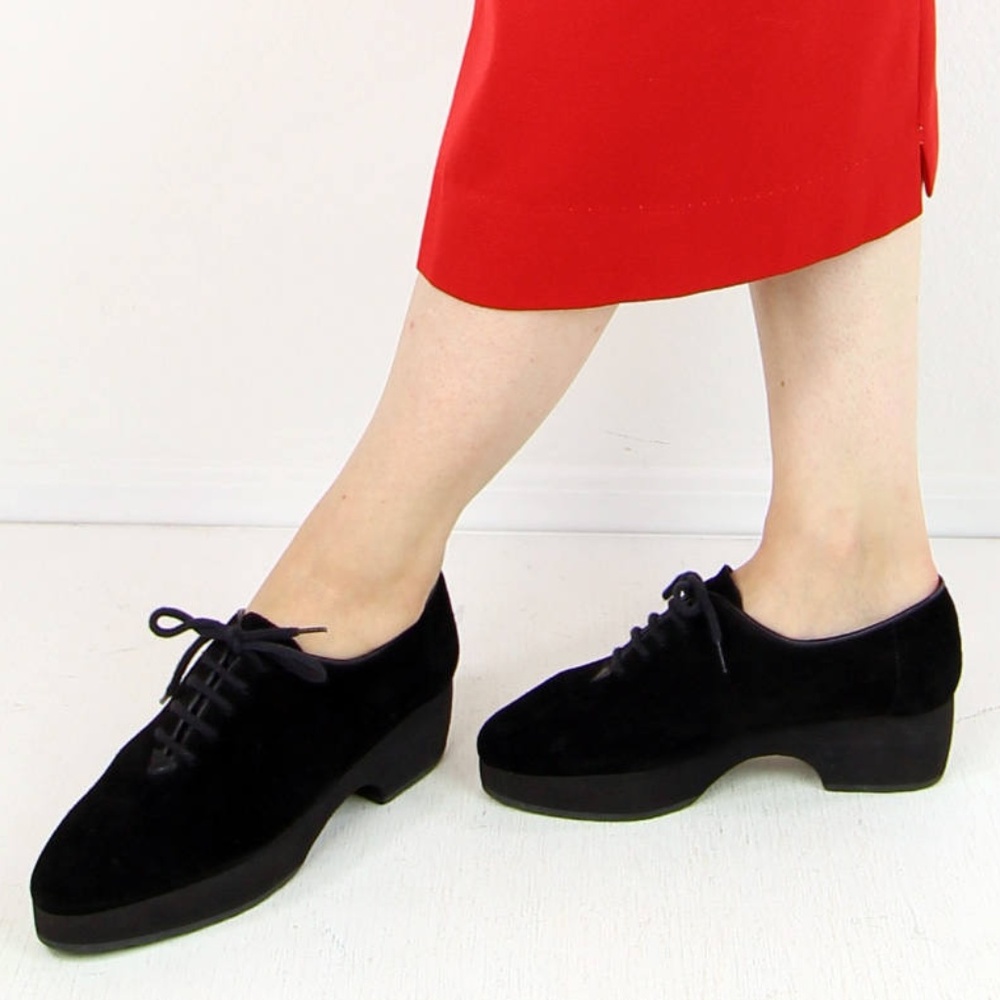 Suede vintage Yves Sain Laurent platform shoes